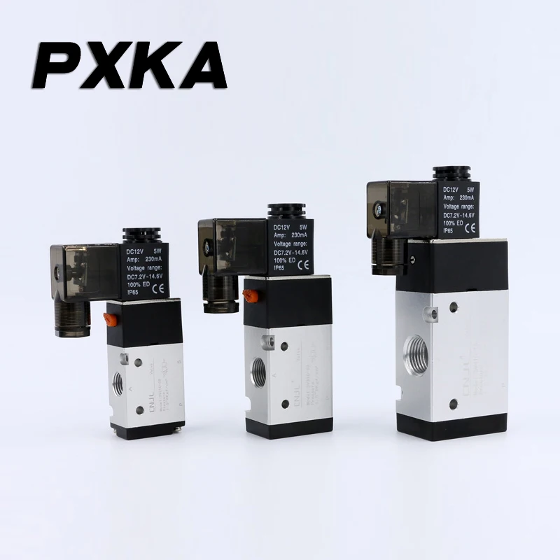 Adecco 3V210-08 صمام الملف اللولبي الهوائي صمام صمام اثنين موقف ثلاثة طريقة 220 لفائف 24 فولت صمام إلكتروني