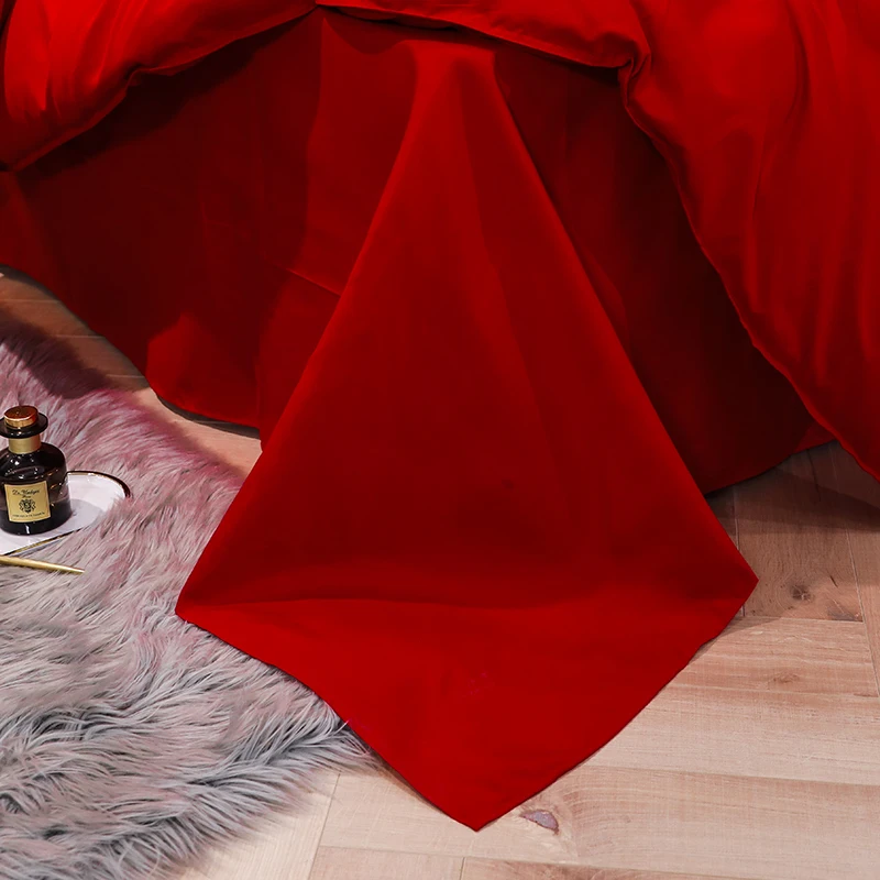 Red Duvet Cover Set Twin Full Queen Bedding Set Guest Room Cozy Microfiber Adults Bed Linen Set Quilt Comforter Cover Bedclothes