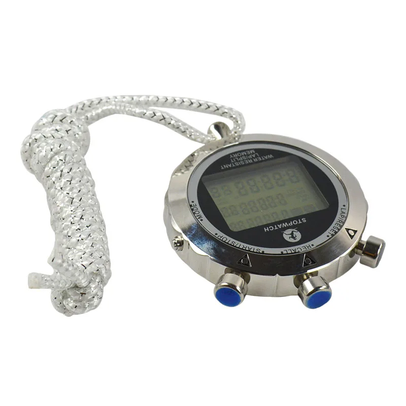 Waterproof Digital Stopwatch Metal 1/1000 Seconds Handheld LCD Display Chronograph Outdoors Timer Counter Sports Watch Relogio