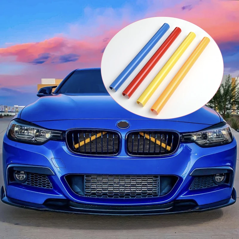 2Pcs Car Strip Sticker Cover Frame For BMW G30 G38 G01 G02 G05 G07 G32 5/6 Series 2018-2021 Front Grille Trim Strips Car Styling