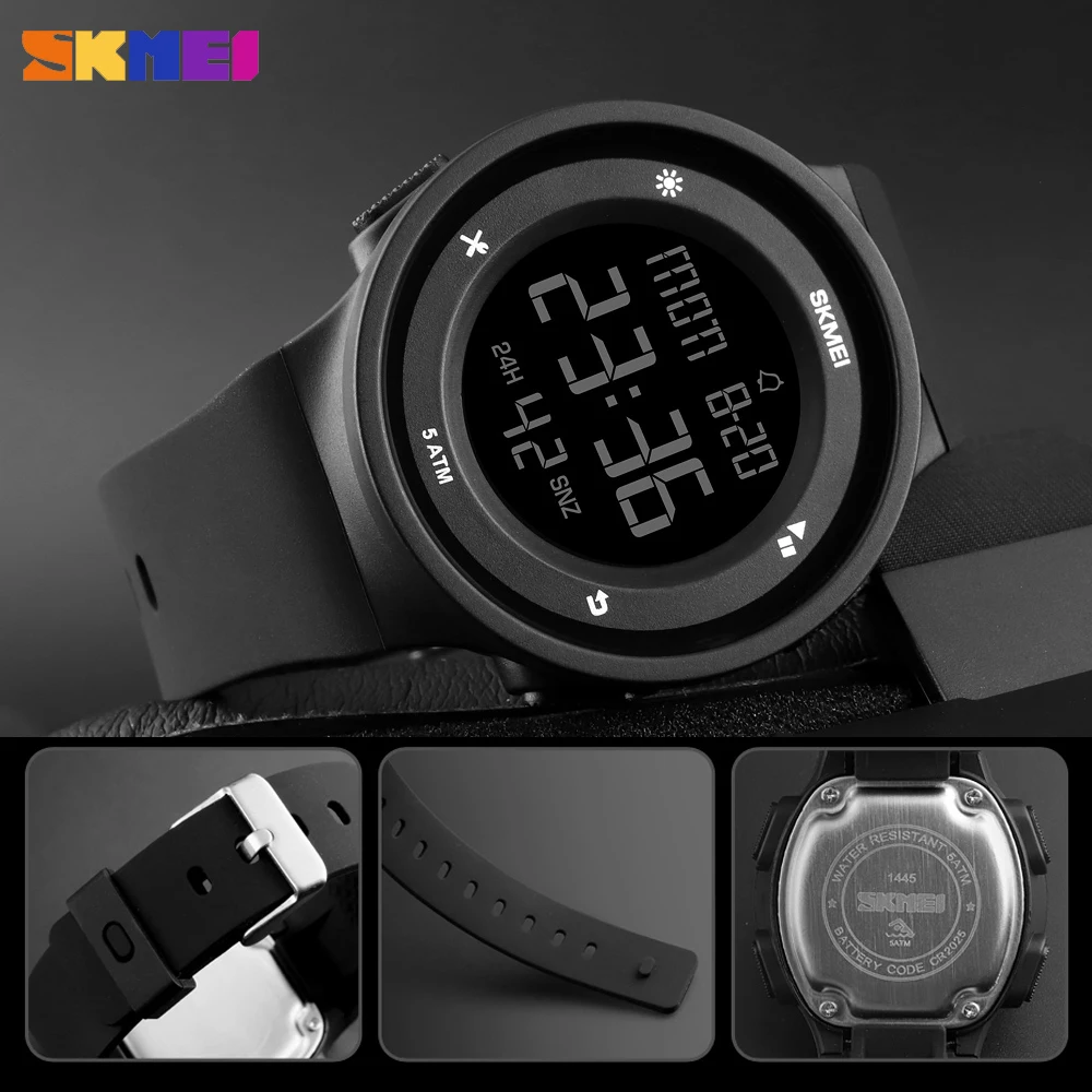 SKMEI Watch Women Outdoor Sports Watches Ladies Fashion Waterproof Electronic LED Digital Watches For Man Women Wristwatch