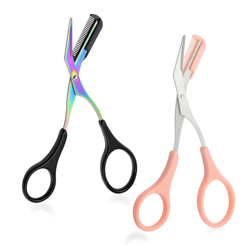 Sobrancelha trimmer scissor com pente facial depilação grooming shaver shaver maquiagem cosméticos acessórios