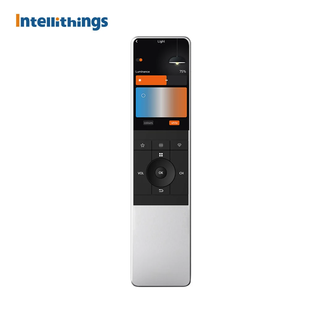 Intellithings Tuya WiFi IRemote Controller Control de voz, dispositivos inteligentes para el hogar con pantalla táctil HD, Base de carga inalámbrica