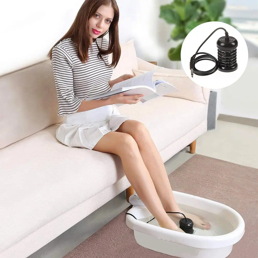 4 pcs Feet Detox Machine Ionic Foot Spa Machine Foot Bath Ion Cleanse Anti Stress Relief Pain Aqua Footbath Spa Massage