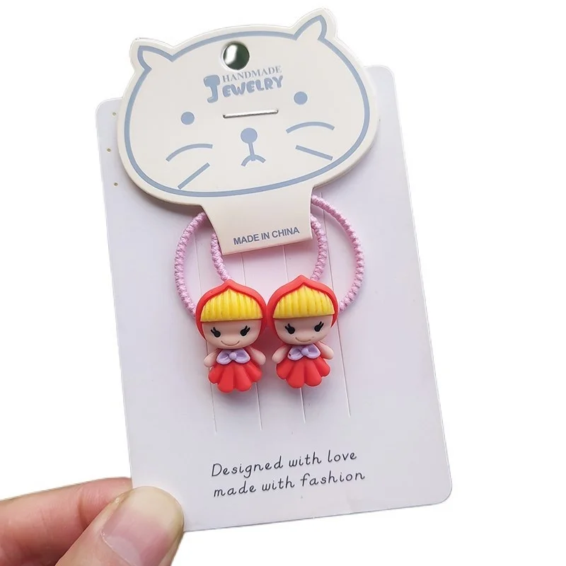 2PCS Clown Angel Cute Princess Baby Headwear Kids Cartoon Elastic Hair Bands Children Hair Ties Ropes Girls Accessories