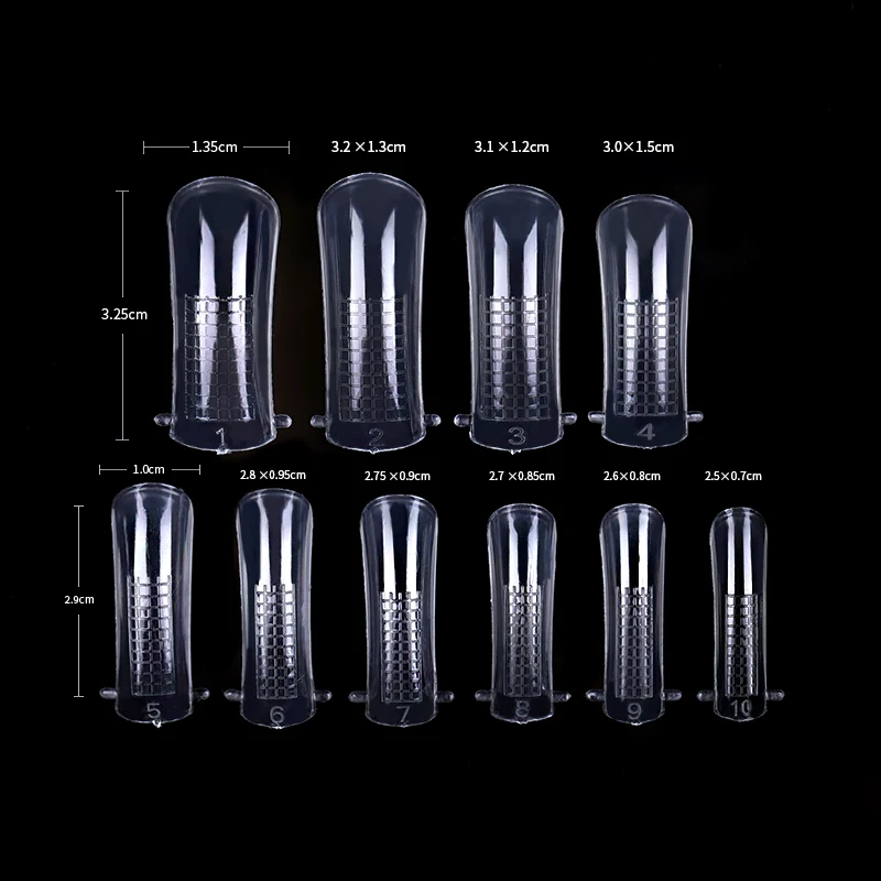 Nail False Tips Mould Quick Building Mold Tips Nail Dual Forms Finger Extension Nail Art UV Building UV Gel Tools