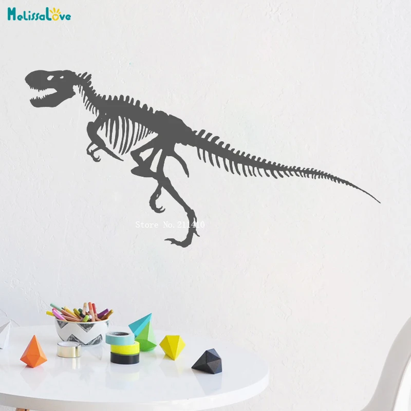 Dinosaur Fossils Vinyl Wall Decal Fossils Sticker Nursery Interior Home Decoration Bedroom Children Room Removable Murals YT1952