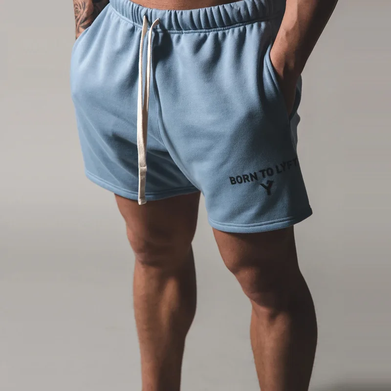 

Men Summer Cotton Running Shorts Men Brand New Gym Shorts 2020 Solid Breathable Elastic Waist Jogger Mens Sport Short Pants