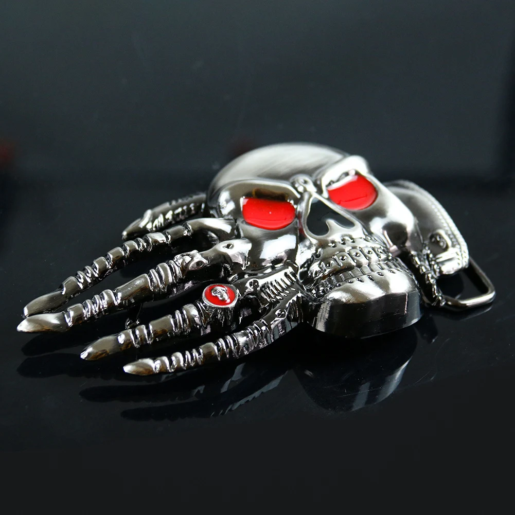 Cool Men Magic Hand Belt 3D Skull Hand Buckle Skeleton Hand Hone Hip-hop Punk Rock Love Belt Buckle Jeans Accessories