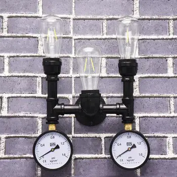 美式復古工業風 E27 愛迪生壁燈 蒸氣龐克管狀餐廳樓梯走廊咖啡廳壁燈 壁燈 10 最佳銷售 蒸氣龐克燈 - №4