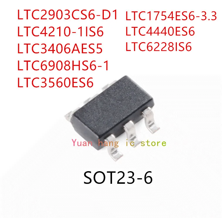 

10 шт. LTC2903CS6-D1 LTC4210-1IS6 LTC3406AES5 LTC6908HS6-1 LTC3560ES6 LTC1754ES6-3.3 LTC4440ES6 LTC6228IS6 IC