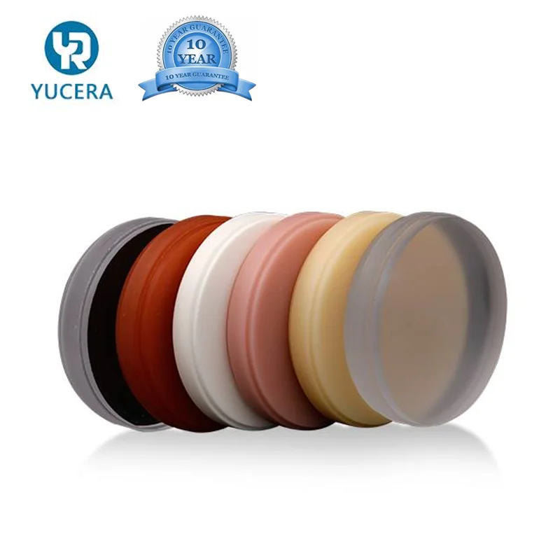 

Yucera hot sell Dental PMMA Block 98*12mm 3 pcs for CAD CAM temporary removable denture dental Laboratory