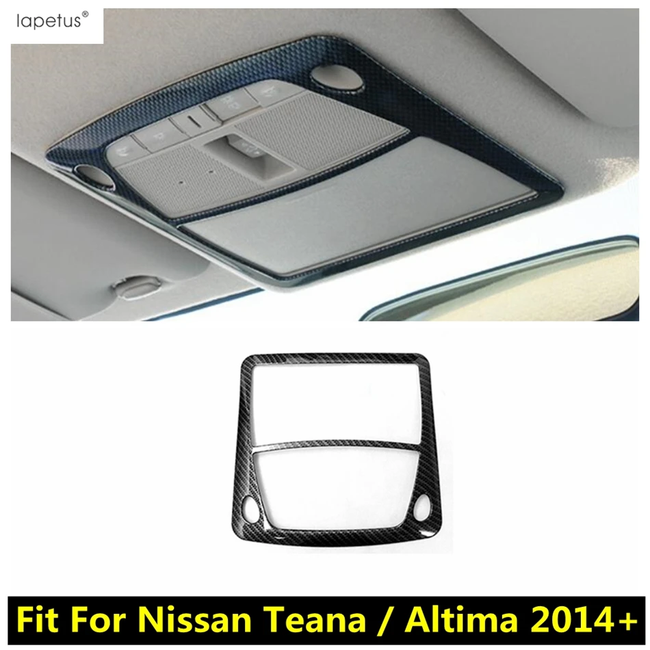 

Roof Reading Light Lamp Frame Decoration Cover Trim For Nissan Teana / Altima 2014 - 2020 ABS Carbon Fiber Interior Accessories