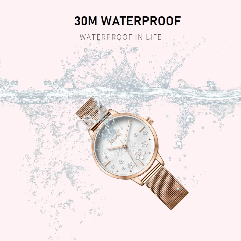 Disney Original 2020 New MULAN Cartoon Women Casual Quartz Wristwatches Alloy Case Waterproof Thin Tiny Girls Fashion Gift Clock