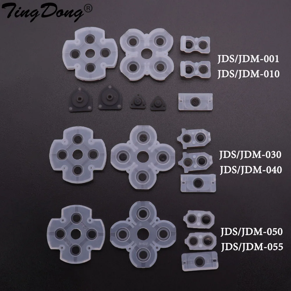 3set JDS 001 010 030 JDM 050 055 Conductive Silicone Rubber Pads for PS4 L2 R2 Buttons For  Dualsense 4 PS4 Controller