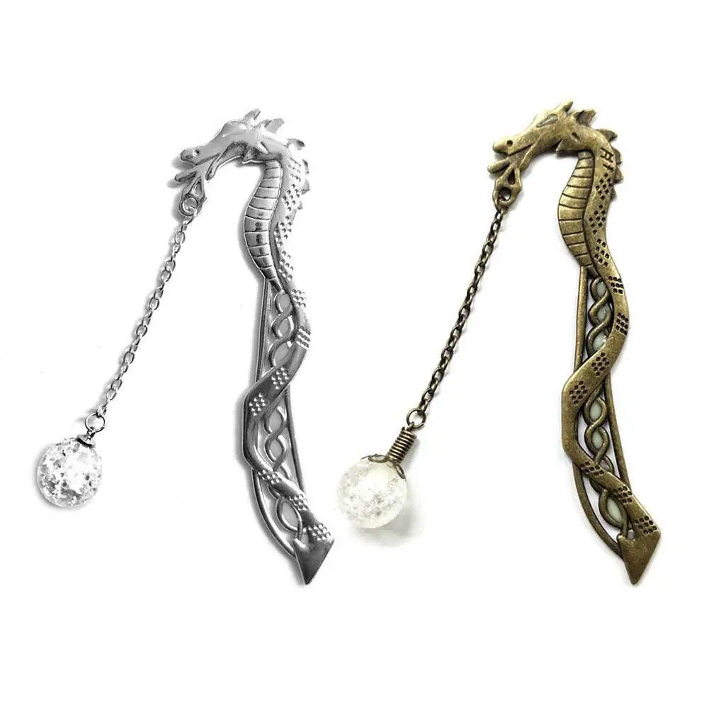 Dragon Shape Luminous ForBookmarks Retro Metal Glow In The Dark Book Marker Stationery Gift Label Read Maker ForBookmark
