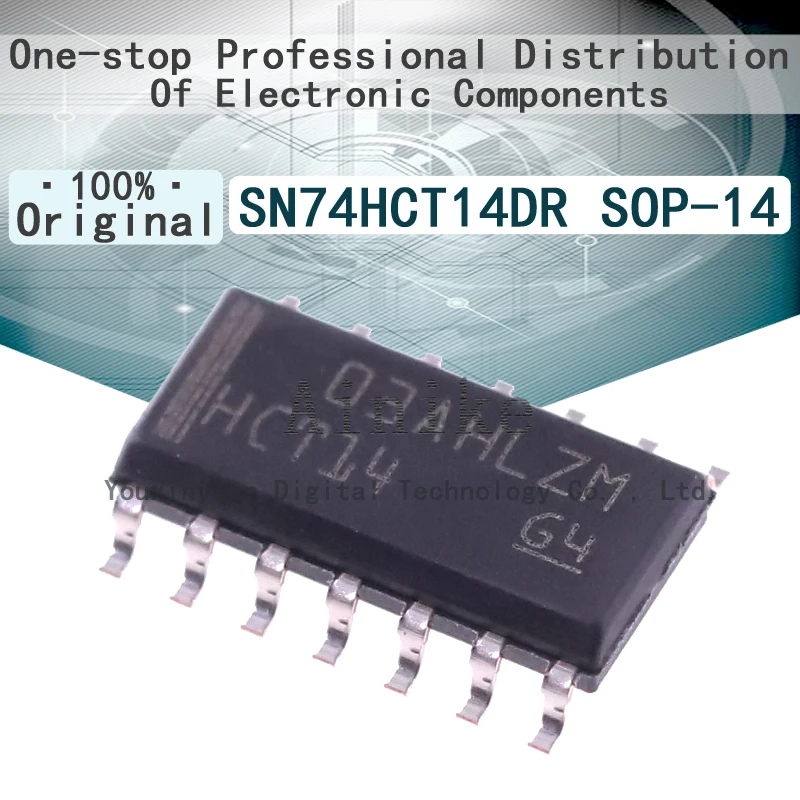 10/Pcs New Original 74HCT14 74HCT14D SN74HCT14DR HCT14 SOP-14 Six-way Schmidt trigger IC chip SOIC-14