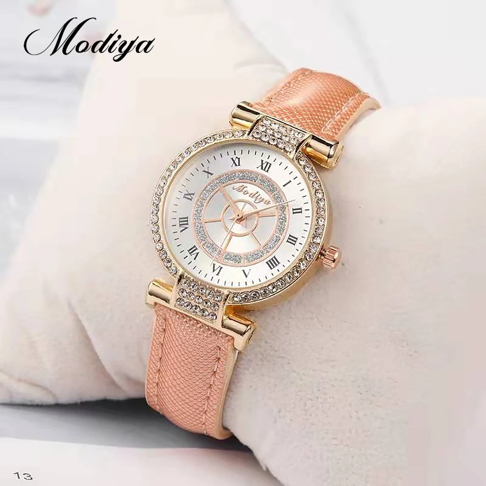 

Latest Fashion Wrist Watches For Women Waterproof Modiya Luxury Brand Ladies Quartz Clock High Quality PU Material Free Shipping