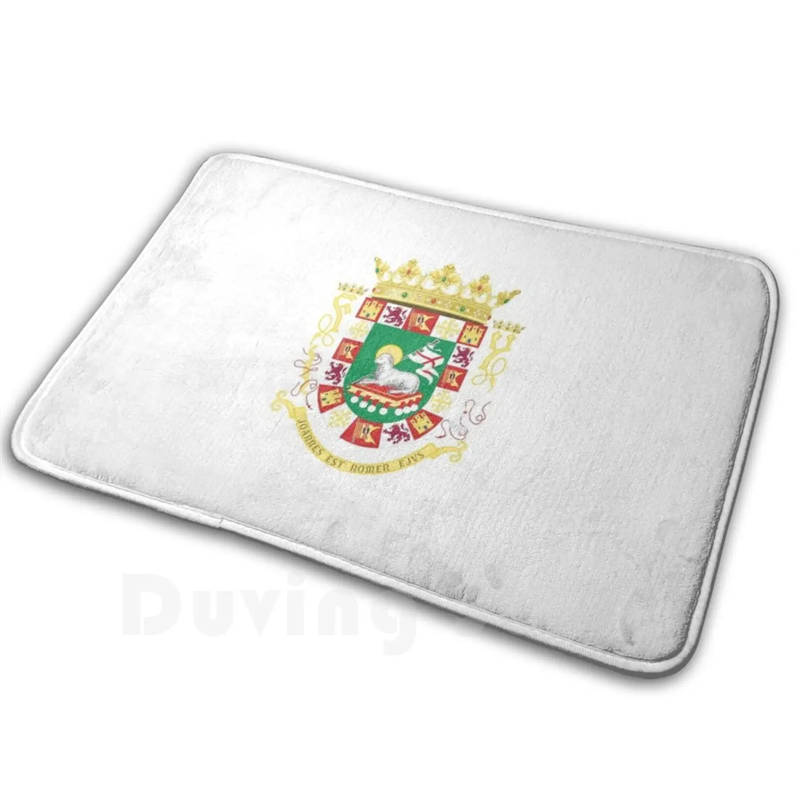 Escudo De Puerto Rico Soft Non-Slip Mat Rug Carpet Cushion Coat Of Arms Of Puerto Rico Pr Pur Shield Heraldry