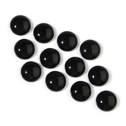 Xinyao 10Pcs 4mm 6mm 8mm 10mm 12mm Cabochon in pietra di agata nera per gioielli fai-da-te