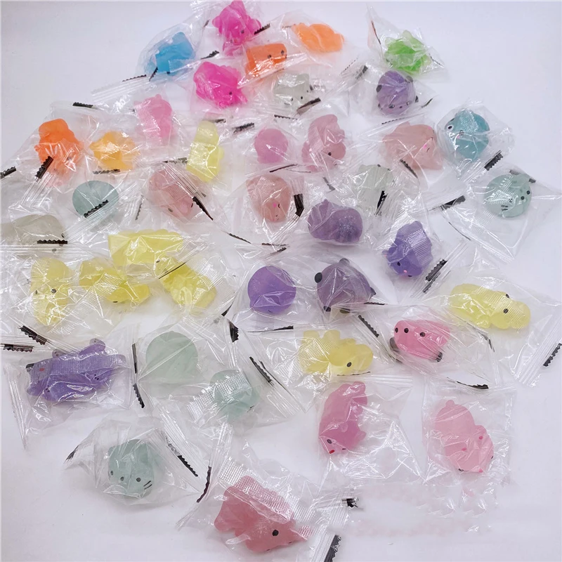 10Pcs New Design Glitter Squishy Animal TPR Soft Mochi Anima for Kid Mini Stress Relief Toy Favor Birthday Gift Bling Prize