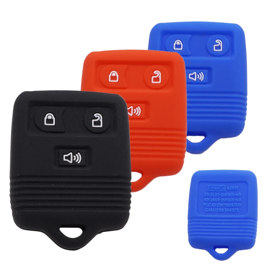 Cocolockey Silicone Key Fob Cover Case Shell for Ford Escape Edge Econoline Excursion Explorer for F150 F250 for Lincoln Mercury