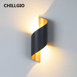 CHILLGIO 방수 LED 벽 램프, 알루미늄 복도, 야외 IP65 모던 조명, 욕실, 호텔, 침실, 홈 실내 장식 조명