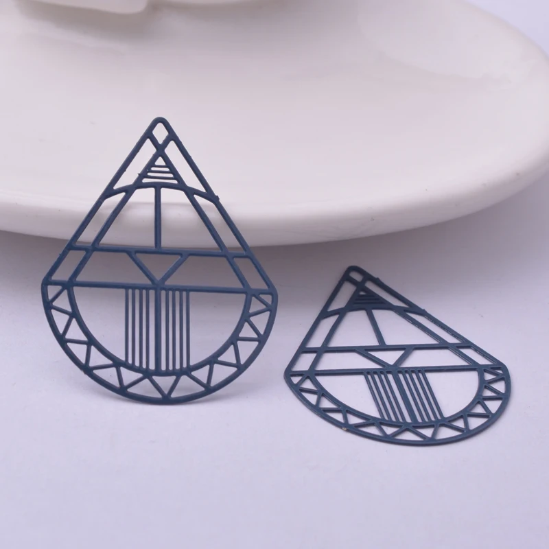 30 Stück AB6209 27*35mm Dreieck-Anhänger Geometrie-Anhänger DIY Schmuckherstellung – Detail 5