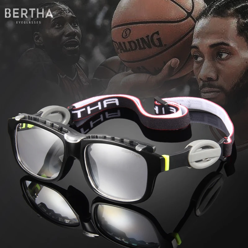 BERTHA Prescription Glasses Basketball Football Sports Anti-crack Anti-fog Glasses Temple Replacement Sports Leisure SYD048