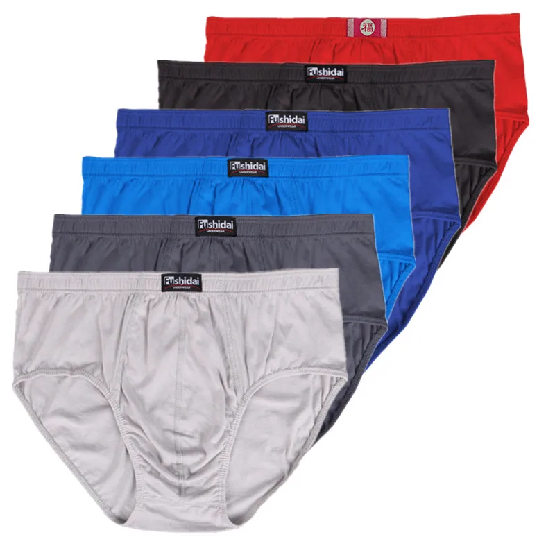 

6 Pcs Big Size Briefs Large Underwear For Men Underpants Cotton Breathable Boys Panties Undies Male Shorts Knickers 6XL 7XL 8XL