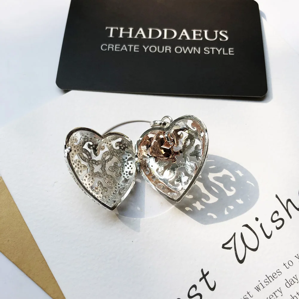 Anhänger Liebe Herz Medaillon Mode Glamour 925 Sterling Silber Schmuck Europa Stil Zubehör Seele Geschenk für Frau – Detail 10