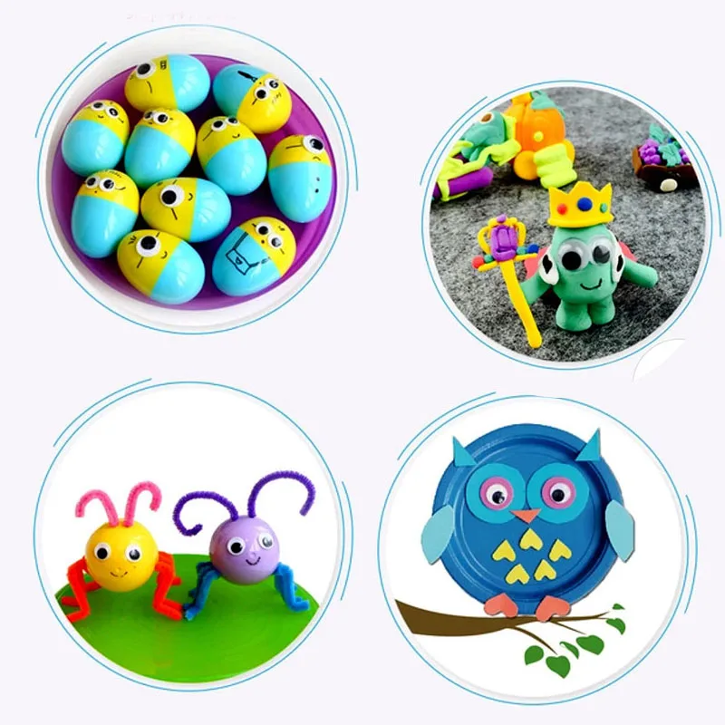 200Pcs Self Adhesive Eyes Sticker 6/8/10/12/15mm Mixed for Toys Dolls DIY Accessory Eyeball for Scrapbook