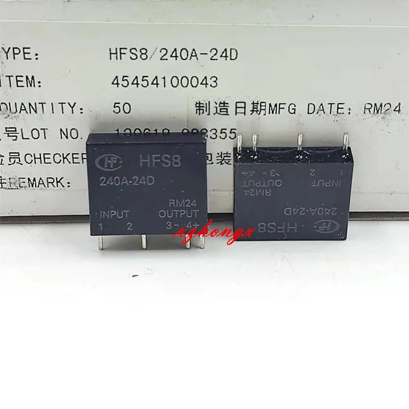 Brand new HFS8 240A-24D Ac Relay 2A 4-pin 240A-24D SOLID STATE JGC8