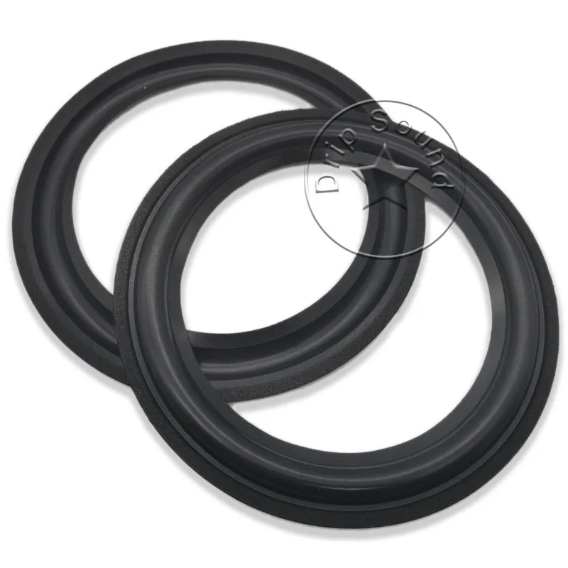 2 uds 8 "pulgadas altavoz de espuma borde doblado anillo altavoz Woofer reparación lateral envolvente círculo piezas de repuesto 193mm/7,59" # Negro