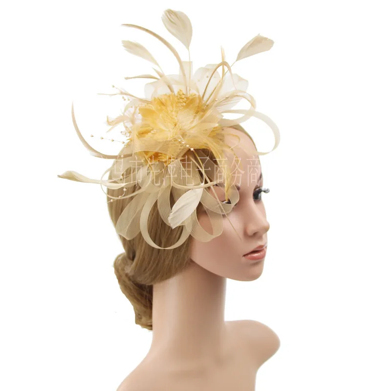 Janevini penas verdes chapéus de casamento e fascinadores chapéu para casamento hairband nupcial festa fascinator chapéu traje acessório 2020