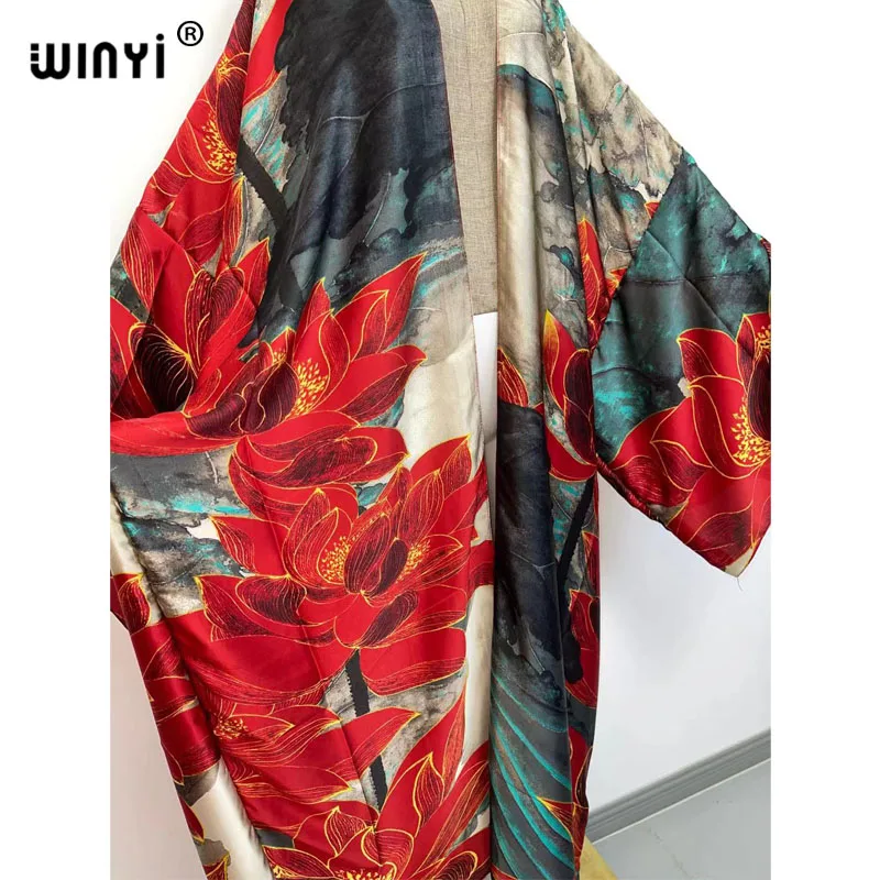 2022 Spring Women Fashion Print Long Sleeve Cardigan Female Blouse Loose Casual Cover Up Shirts Beach Kimono Blusas robe sexy