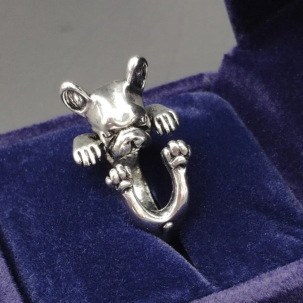 french bulldog Ring free size hippie animal bulldog Ring jewelry for pet lovers