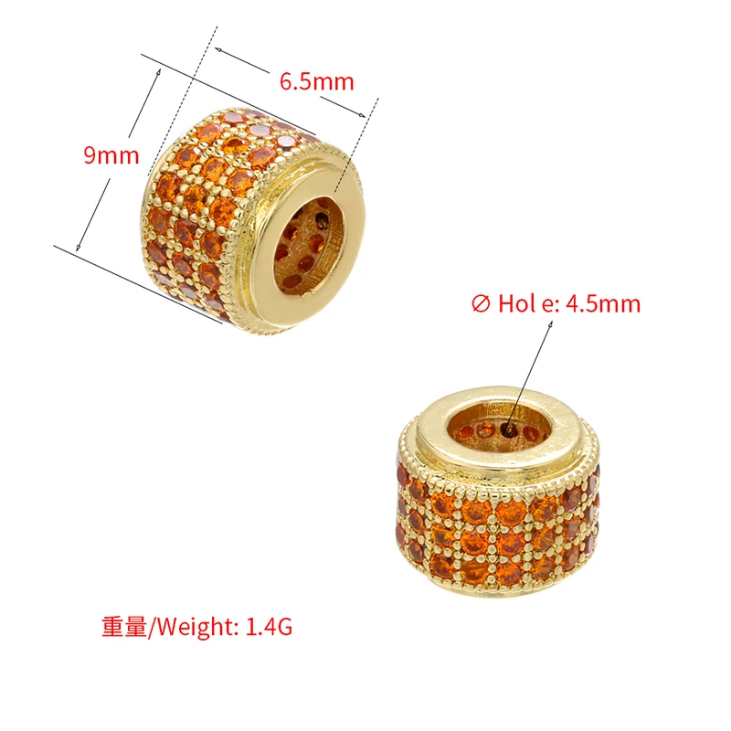 ZHUKOU 2020 NEW beads for jewelry making bulk CZ crystal DIY beads for Bracelet necklace women handmade Jewelry Supplies VZ250