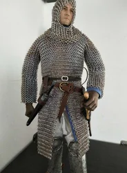 1:6 Scale Soldier DIY Custom Stainless Steel Chain Mail Leg Armor Model for 12