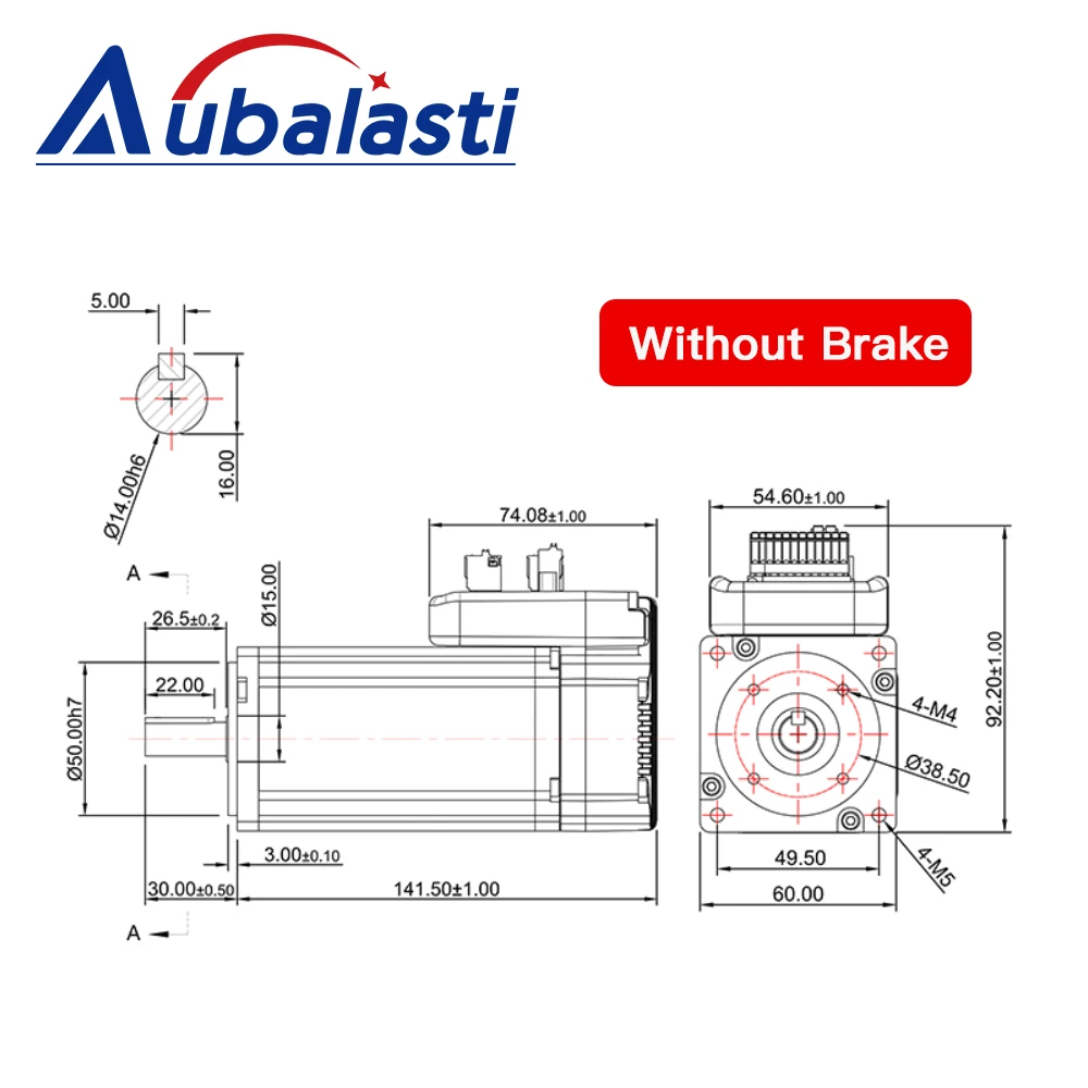 Imagem -04 - Aubalasti Jmc Integrated Servo Motor Driver 400w 1.27n.m 3000rpm 48v 11.2a Ihsv603048 para Pulverização de Braço Mecânico Impressão 3d