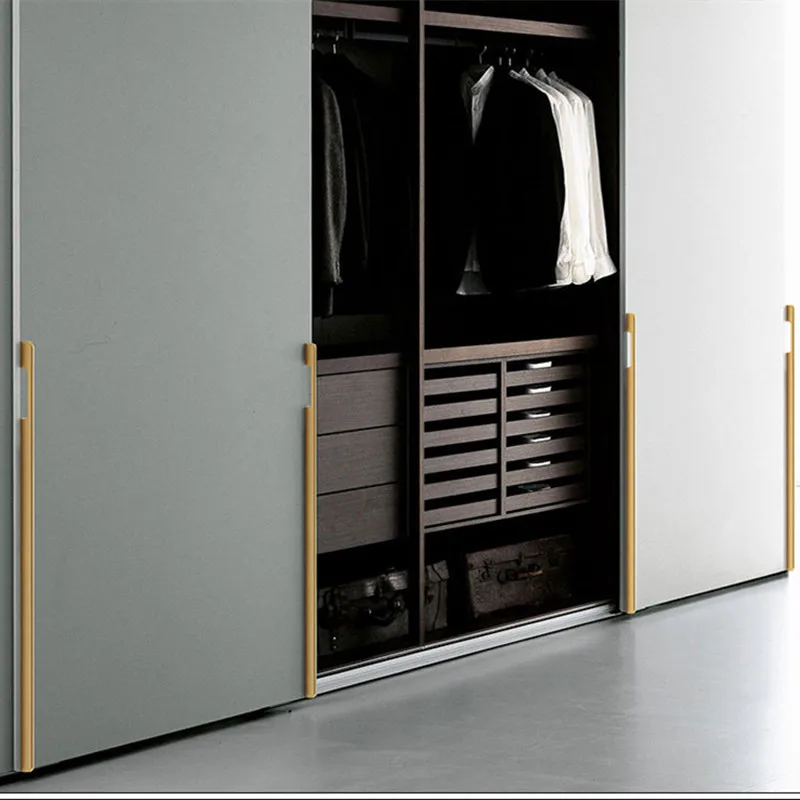 Handles Drawer Cabinet Furniture Kitchen Handles for Wardrobe Doors and Windows Black Golden 1000mm Super Long Hardware