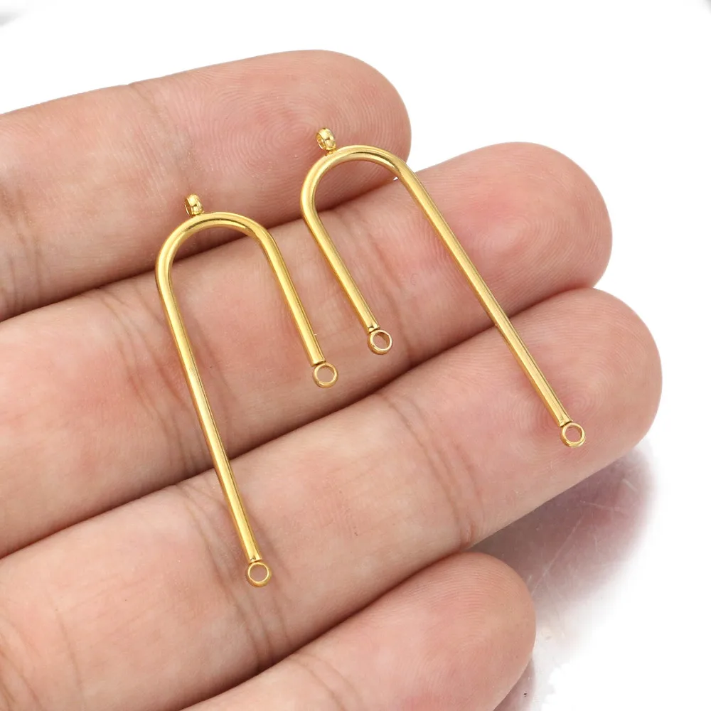 10pcs/lot NEW DIY Earrings Findings Stainless Steel Long Connecting for Jewelry Making Earring Pins Findings DIY Supplies image 3