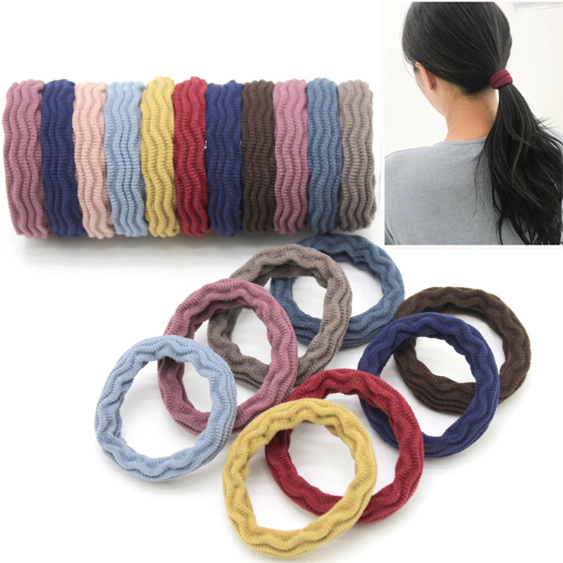 Women Girls Simple Basic Elastic Hair Bands Colorful Tie Scrunchie Ponytail Holder Rubber Bands Fashion Hair Accessories