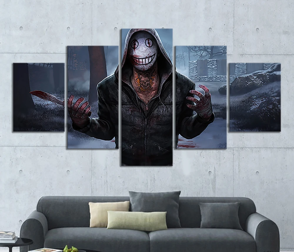 

No Framed 5 Panel The Legion Dead By Daylight Games HD Wall Art Canvas Posters Pictures Paintings Home Decor for Living Room