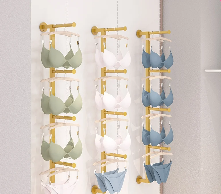 Wall-mounted underwear hook bra rack underwear display rack clothing store bra shorts panties shelf wall mount rack