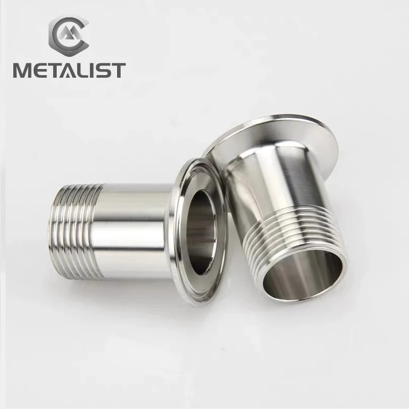 

METALIST 1/2" DN15 Stainless Steel SS304 Sanitary Male Threaded Ferrule OD 50.5 Pipe Fitting fit for 1.5" Tri Clamp