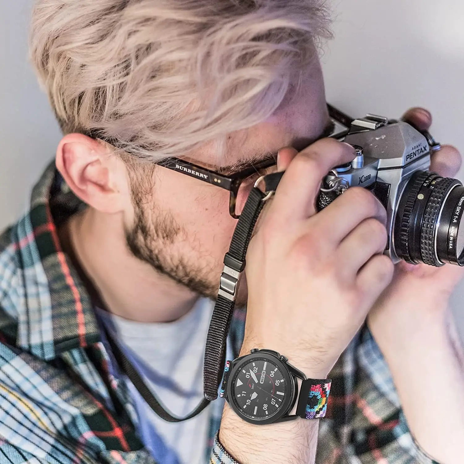 Ремешок нейлоновый для Samsung Galaxy watch 4/Classic/3/Active 2/46 мм/42 мм/Gear S3, регулируемый браслет для Huawei GT/2/Pro, 20 мм/22 мм