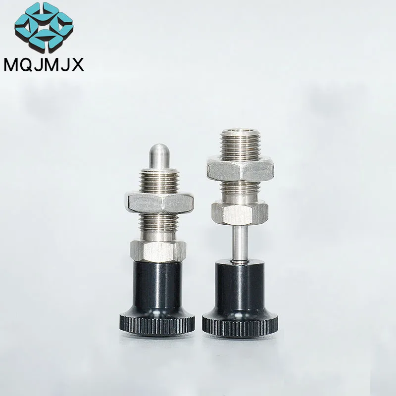 MT310F All Stainless Steel Index Plunger Pin with Hex Nuts Reset Type Sub-plating Knob Plunger M6, M10, M12, M16