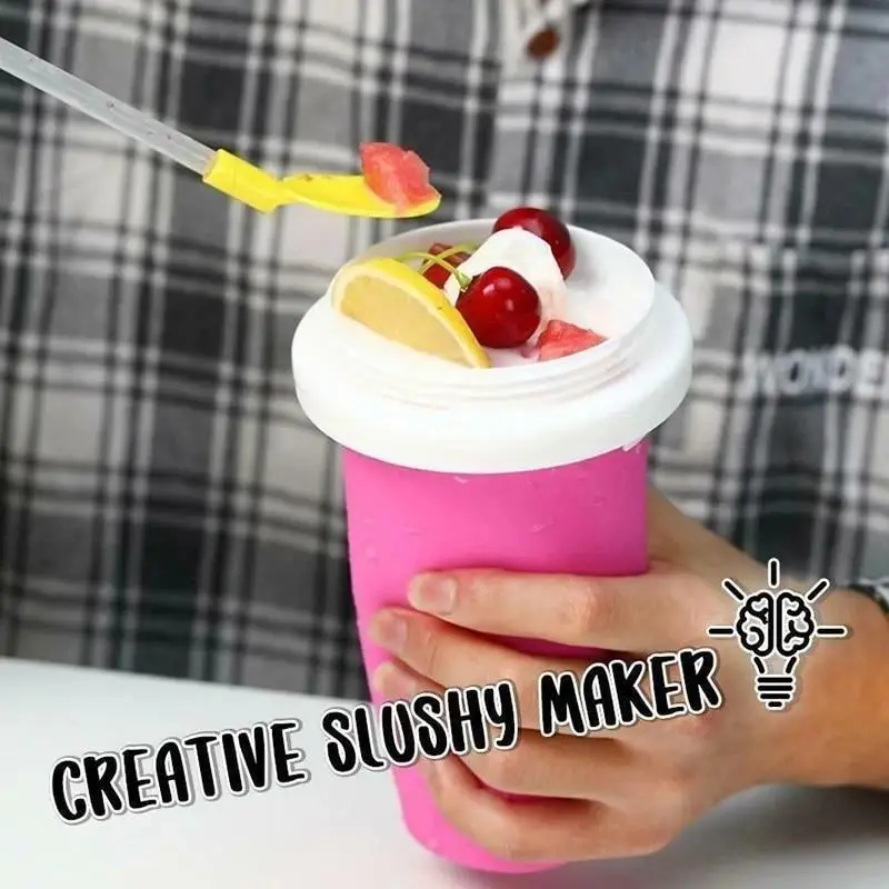 Quick-frozen Smoothies Newly Durable Slush Ice Cream Maker Squeeze Slush Quick Cooling Cup Milkshake Bottle Smoothie Cup