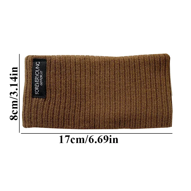 Korea Style Winter Warm Kintted Headband Solid Color Wool Knitting Hairbands Ear Warmer Hair Band Turban Hair Accessories